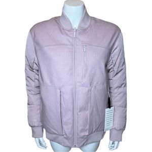 Lululemon Roam Far Reversible Wool Bomber Jacket 10 Goose Down Pink NWT